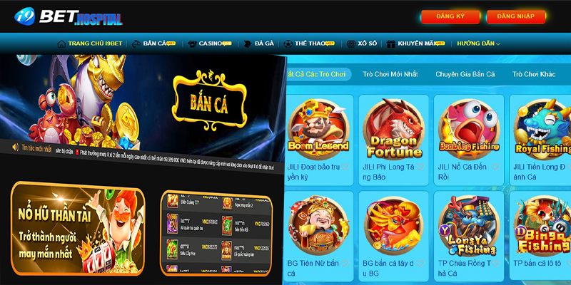 Đa dạng những game bắn cá hiện có tại I9BET